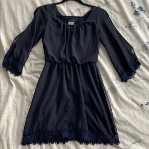 Navy Blue long sleeve dress